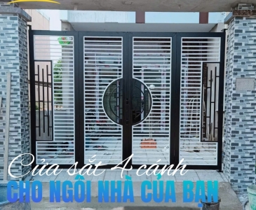 Cửa sắt 4 cánh đẹp Bình Dương - Cơ khí Trần Đoán